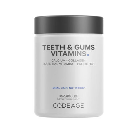 Codeage Teeth & Gums Vitamins + Oral Probiotics Supplement for Mouth